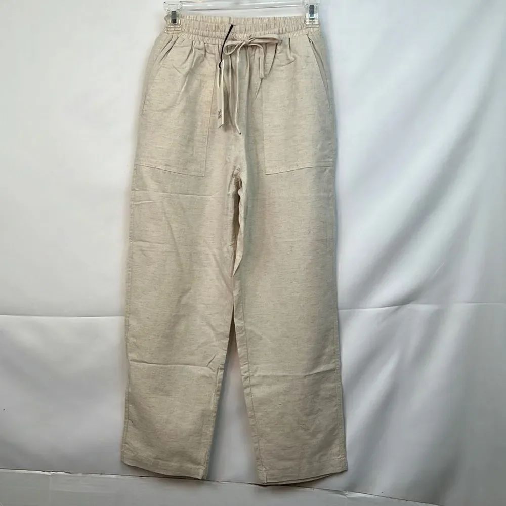Charlie Holiday Natural Dalia linen blend beach pants size 2 NWT